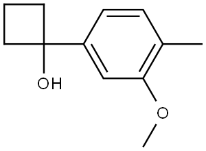 1-(3-methoxy-4-methylphenyl)cyclobutanol Struktur