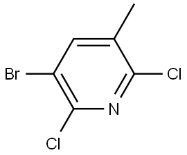 3-bromo-2,6-dichloro-5-methylpyridine Struktur