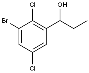 1-(3-bromo-2,5-dichlorophenyl)propan-1-ol Struktur