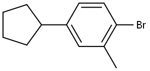 1-bromo-4-cyclopentyl-2-methylbenzene Struktur