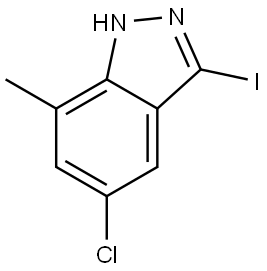 5-chloro-3-iodo-7-methyl-1H-indazole Struktur