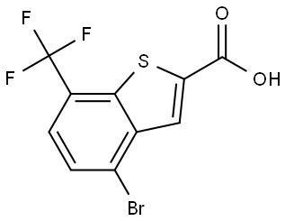 4-bromo-7-(trifluoromethyl)benzo[b]thiophene-2-carboxylic acid Struktur