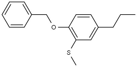 (2-(benzyloxy)-5-propylphenyl)(methyl)sulfane Struktur