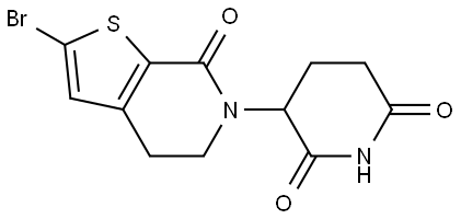 2,6-Piperidinedione, 3-(2-bromo-4,7-dihydro-7-oxothieno[2,3-c]pyridin-6(5H)-yl)- Struktur