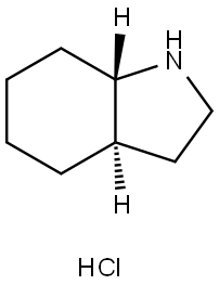 1H-Indole, octahydro-, hydrochloride (1:1), (3aR,7aS)-rel- Structure