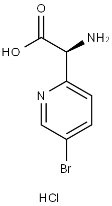 (S)-2-Amino-2-(5-bromopyridin-2-yl)acetic acid (hydrochloride) Struktur