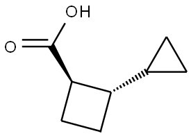 Cyclobutanecarboxylic acid, 2-cyclopropyl-, (1R,2S)- Struktur