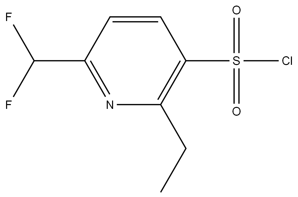 6-(二氟甲基)-2-乙基吡啶-3-磺酰氯 结构式