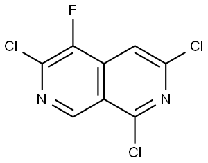 1,3,6-三氯-5-氟-2,7-萘啶 结构式