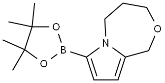 7-(4,4,5,5-四甲基-1,3,2-二氧杂硼烷-2-基)-4,5-二氢-1H,3H-吡咯并[2,1-C][1,4]噁泽平 结构式
