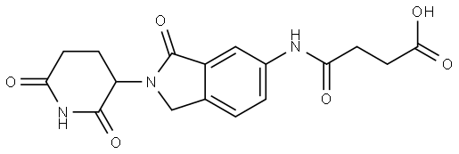 4-[[2-(2,6-Dioxo-3-piperidinyl)-2,3-dihydro-3-oxo-1H-isoindol-5-yl]amino]-4-oxo-butanoic Acid Structure