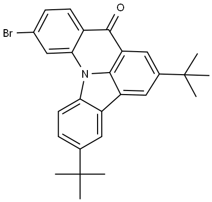 11-bromo-3,6-di-tert-butyl-8H-indolo[3,2,1-de]acridin-8-one Structure