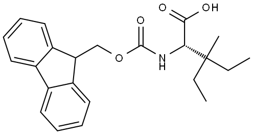 (2S)-3-ethyl-2-({[(9H-fluoren-9-yl)methoxy]carbonyl}amino)-3-methylpentanoic acid Structure