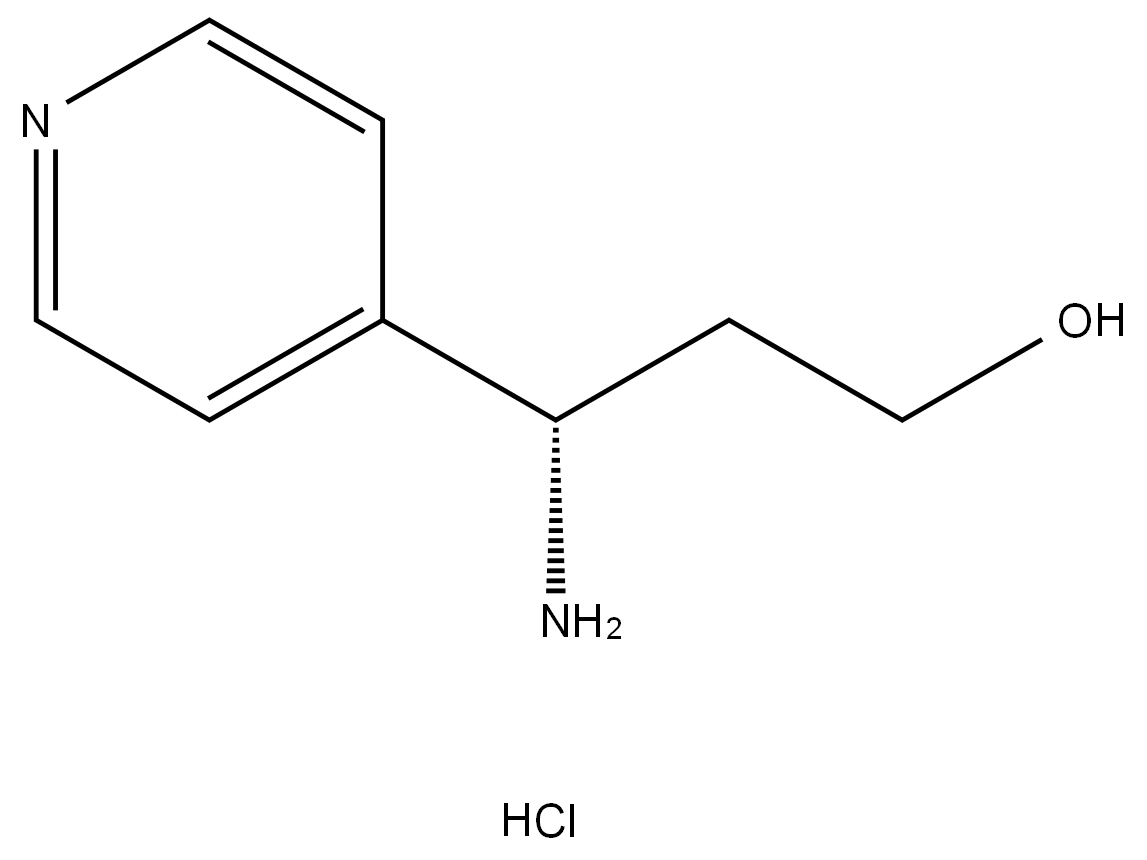 (S)-3-amino-3-(pyridin-4-yl)propan-1-ol hydrochloride Structure