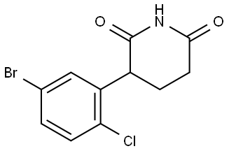 3-(5-Bromo-2-chlorophenyl)piperidine-2,6-dione Struktur