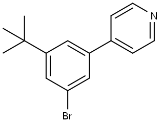 4-(3-bromo-5-(tert-butyl)phenyl)pyridine Structure