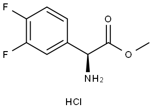 methyl (S)-2-amino-2-(3,4-difluorophenyl)acetate hydrochloride Structure