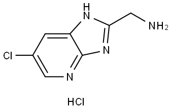 (6-Chloro-3H-imidazo[4,5-b]pyridin-2-yl)methanamine hydrochloride Struktur
