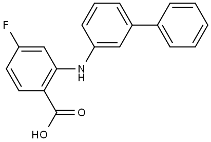 Benzoic acid, 2-([1,1′-biphenyl]-3-ylamino)-4-fluoro- Structure