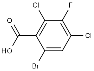6-bromo-2,4-dichloro-3-fluorobenzoic acid Structure