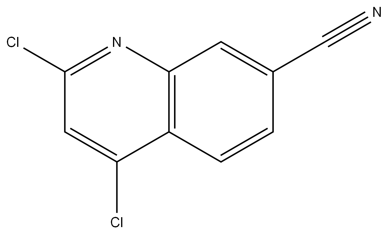 7-Quinolinecarbonitrile, 2,4-dichloro- Structure