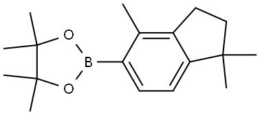 1,3,2-二噁硼烷,2-(2,3-二氢-1,1,4-三甲基-1H-茚-5-基)-4,4,5,5-四甲基- 结构式