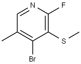 4-bromo-2-fluoro-5-methyl-3-(methylthio)pyridine Structure