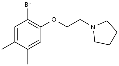 1-(2-(2-bromo-4,5-dimethylphenoxy)ethyl)pyrrolidine Structure