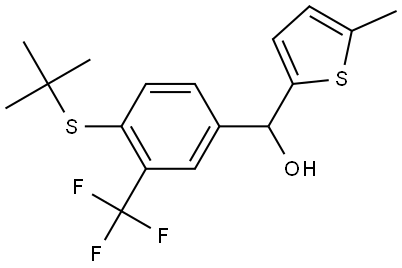 (4-(tert-butylthio)-3-(trifluoromethyl)phenyl)(5-methylthiophen-2-yl)methanol Structure