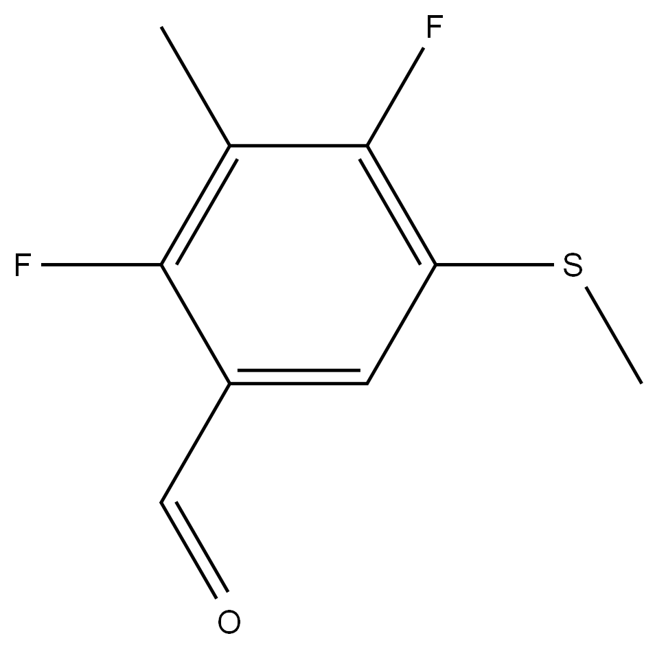 2,4-difluoro-3-methyl-5-(methylthio)benzaldehyde,3002452-04-9,结构式