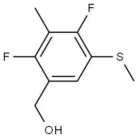 (2,4-difluoro-3-methyl-5-(methylthio)phenyl)methanol Structure