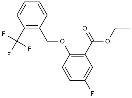 ethyl 5-fluoro-2-((2-(trifluoromethyl)benzyl)oxy)benzoate Structure