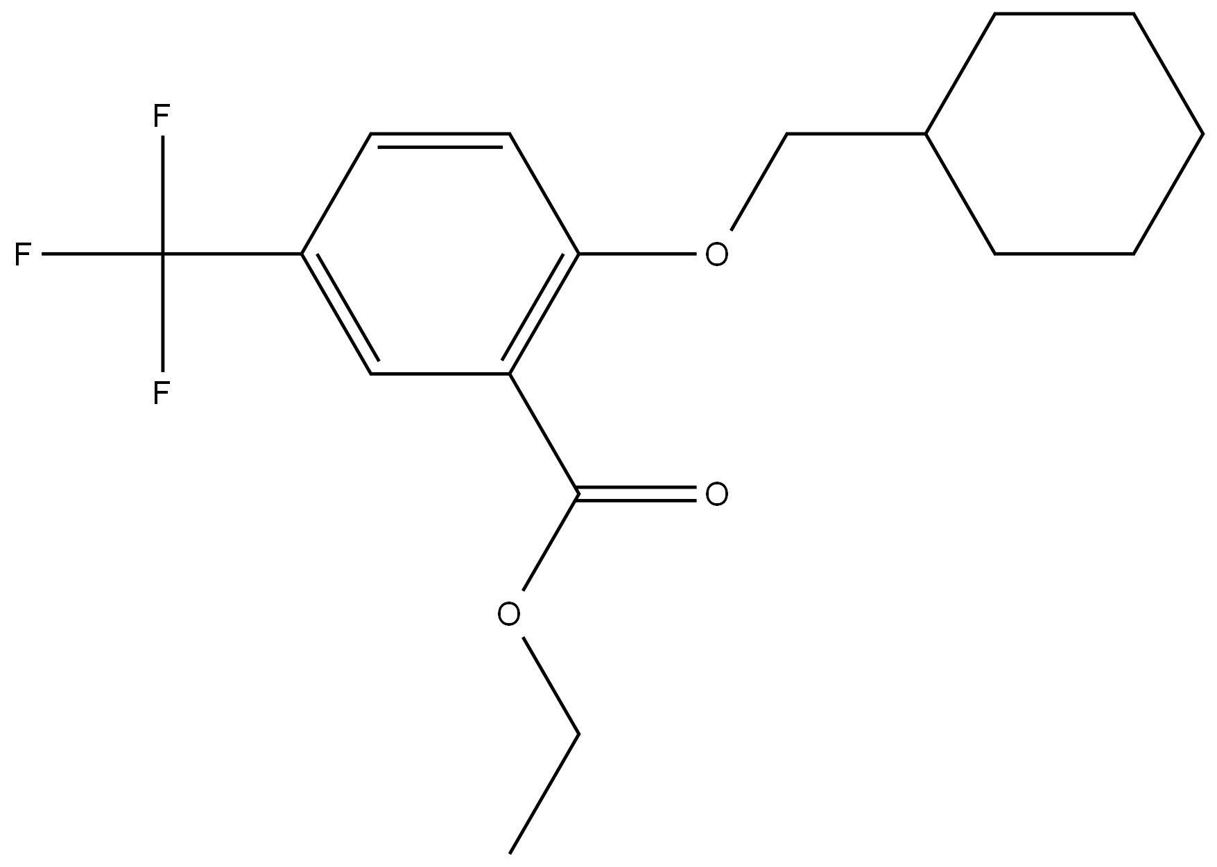 ethyl 2-(cyclohexylmethoxy)-5-(trifluoromethyl)benzoate Structure
