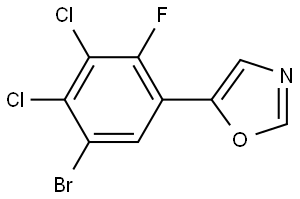 5-(5-bromo-3,4-dichloro-2-fluorophenyl)oxazole Structure