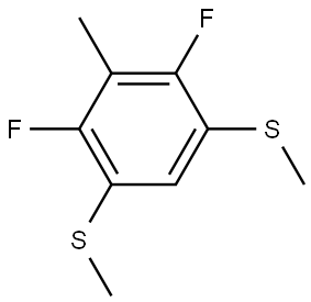 (4,6-difluoro-5-methyl-1,3-phenylene)bis(methylsulfane) Structure