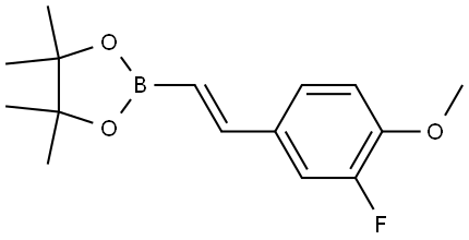 1,3,2-二噁硼烷,2-[(1E)-2-(3-氟-4-甲氧基苯基)乙烯基]-4,4,5,5-四甲基- 结构式