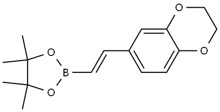 1,4-苯并二噁英,2,3-二氢-6-[(1E)-2-(4,4,5,5-四甲基-1,3,2-二氧杂硼烷-2-基)乙烯基]- 结构式