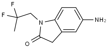 5-氨基-1-(2,2-二氟丙基)吲哚啉-2-酮,3005273-50-4,结构式