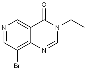 8-溴-3-乙基吡啶并[4,3-D]嘧啶-4(3H)-酮,3007593-72-5,结构式