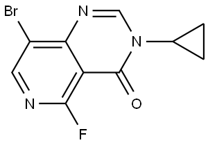 8-Bromo-3-cyclopropyl-5-fluoropyrido[4,3-d]pyrimidin-4(3H)-one Structure