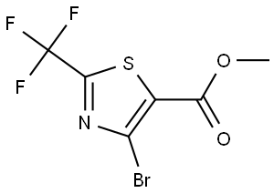 4-溴-2-(三氟甲基)噻唑-5-羧酸甲酯 结构式