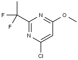 4-Chloro-2-(1,1-difluoroethyl)-6-methoxypyrimidine Struktur