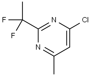 4-氯-2-(1,1-二氟乙基)-6-甲基嘧啶, 3010883-59-4, 结构式