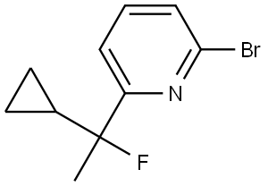 2-Bromo-6-(1-cyclopropyl-1-fluoroethyl)pyridine Struktur