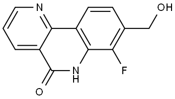 苯并[H]-1,6-萘啶-5(6H)-酮,7-氟-8-(羟甲基) 结构式