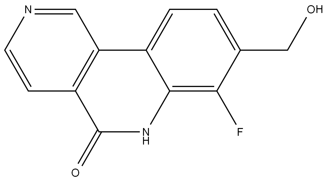 苯并[C]-2,6-萘啶-5(6H)-酮,7-氟-8-(羟甲基) 结构式