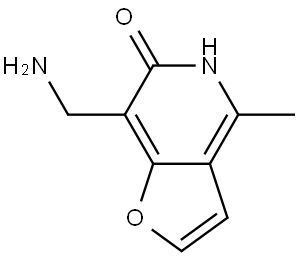 7-(氨甲基)-4-甲基呋喃并[3,2-C]吡啶-6(5H)-酮, 3012596-52-7, 结构式