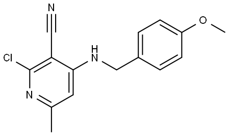 2-Chloro-4-((4-methoxybenzyl)amino)-6-methylnicotinonitrile Structure