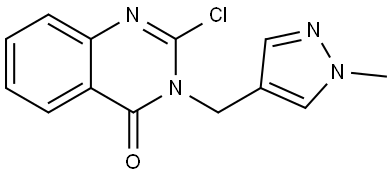 2-chloro-3-[(1-methylpyrazol-4-yl)methyl]quinazolin-4-one,3012604-76-8,结构式