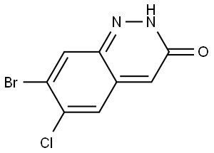 7-Bromo-6-chlorocinnolin-3(2H)-one Struktur